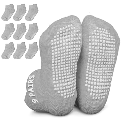 Infinno Baby Non Slip Ankle Socks 9 Pairs